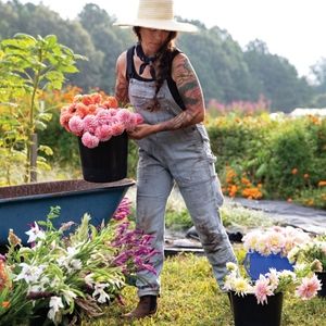 Duluth Trading Co Rootstock Gardening Overalls Striped Size Large